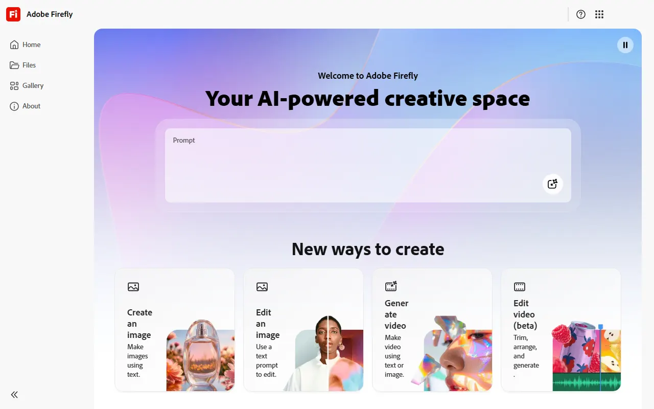 Adobe Firefly AI tool interface screenshot