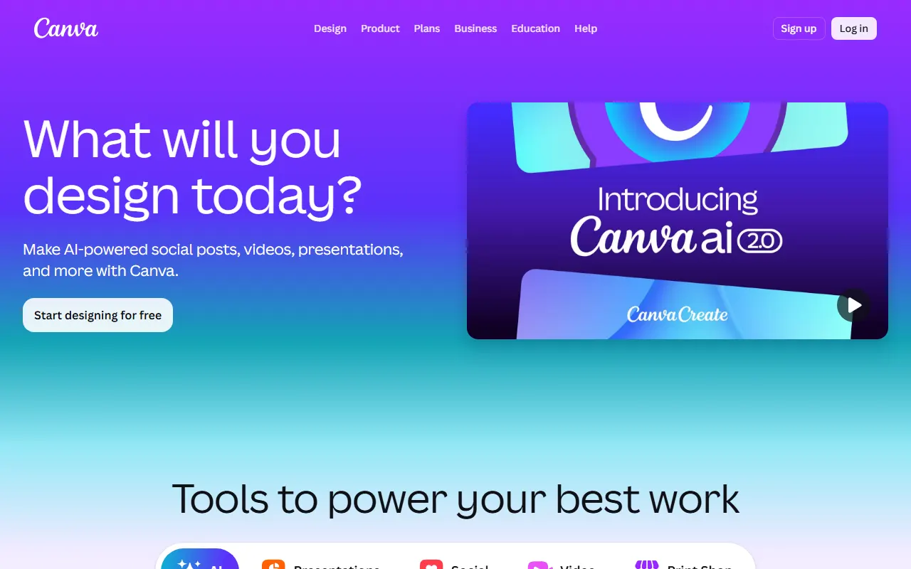 Canva AI AI tool interface screenshot