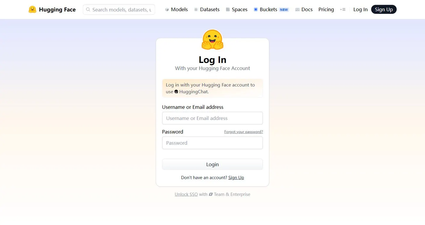 HuggingChat AI tool interface screenshot