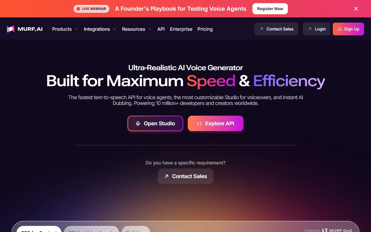 Murf AI AI tool interface screenshot