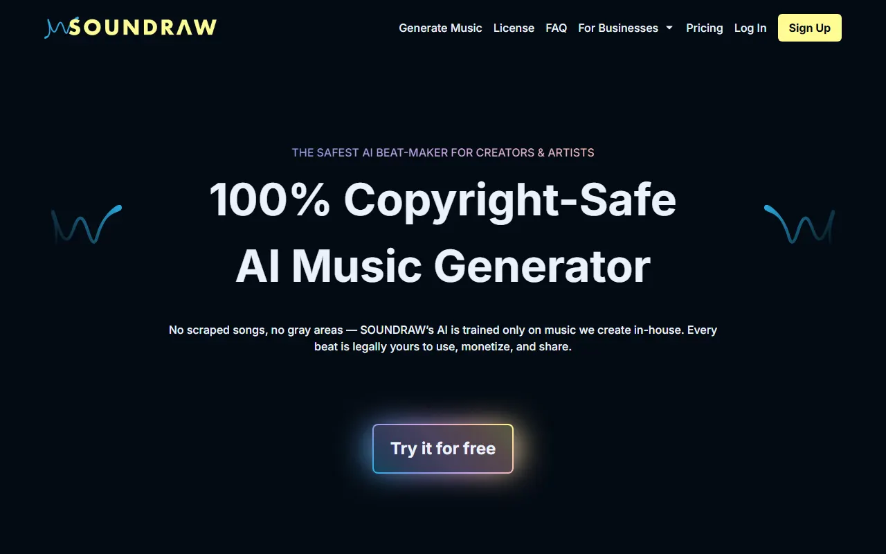 Soundraw AI tool interface screenshot